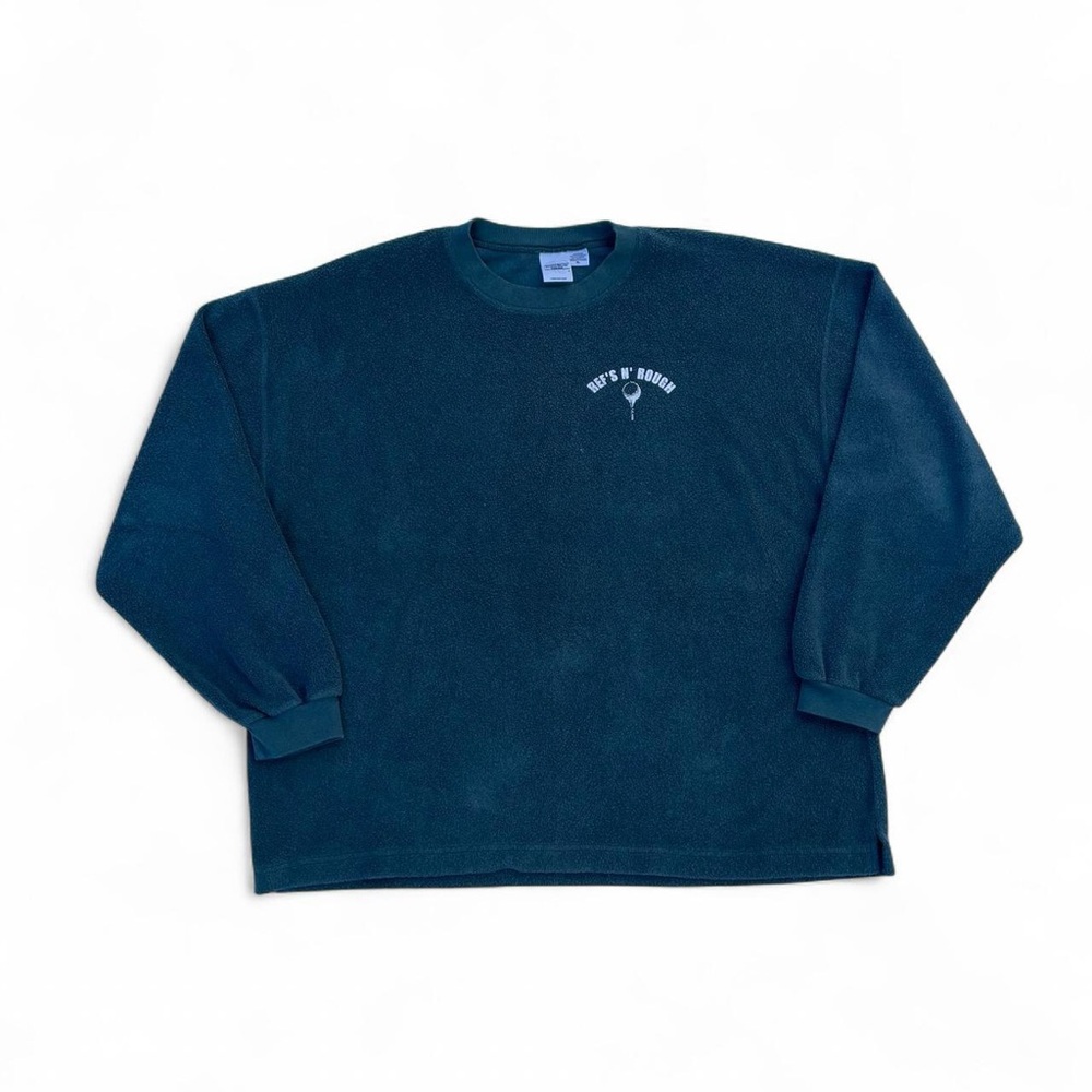 Cotton Deluxe Casuals Green “Refs n’ Rough” Golf Sweater Vintage made in USA